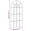 Wall Mirror Black 19.7"x39.4" Arch Iron