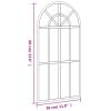 Wall Mirror Black 11.8"x23.6" Arch Iron