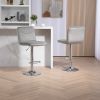 COOLMORE Bar Stools with Back and Footrest Counter Height Dining Chairs 2PC/SET