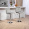 COOLMORE Bar Stools with Back and Footrest Counter Height Dining Chairs 2PC/SET
