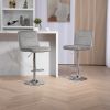 COOLMORE Bar Stools with Back and Footrest Counter Height Dining Chairs 2PC/SET